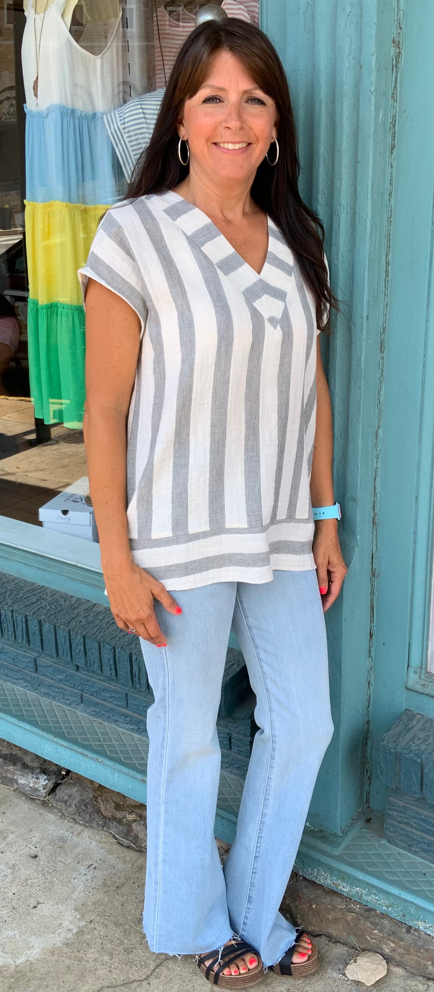 Doe & Rae striped top