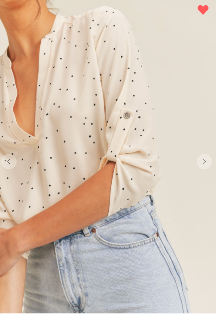 Print V-Neck Tunic Blouse