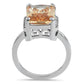 Bold Silver Ring With Champagne Gemstone