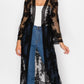 Black Sheer Lace Cardigan