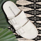 Wild Diva White Slide Sandals