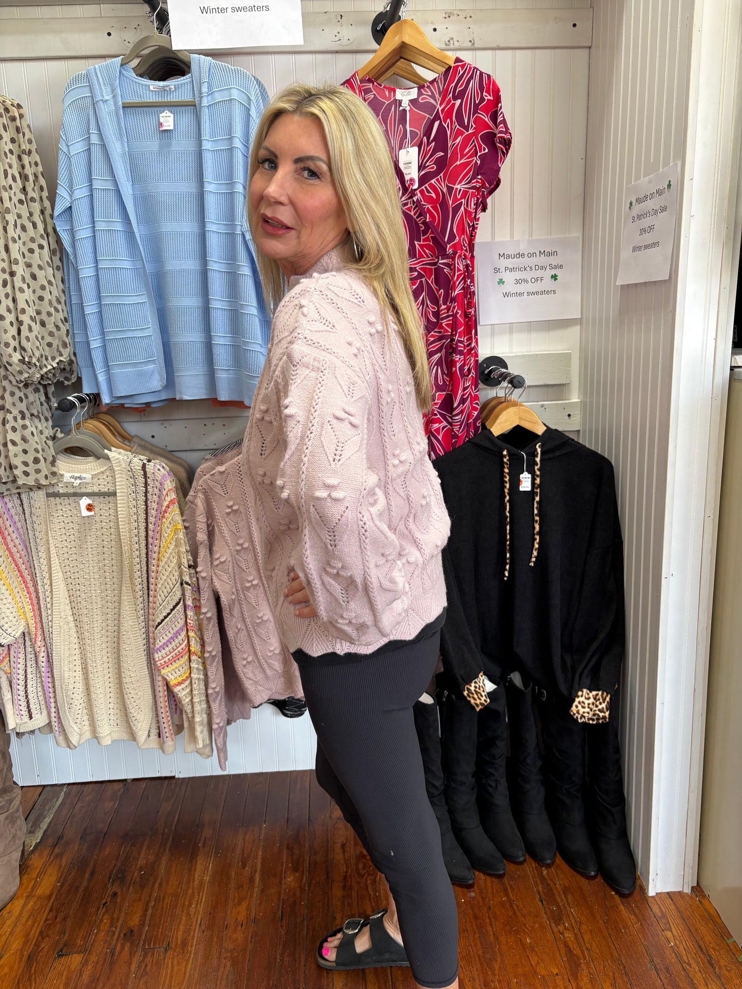 Hem and Thread Pink Sweater
