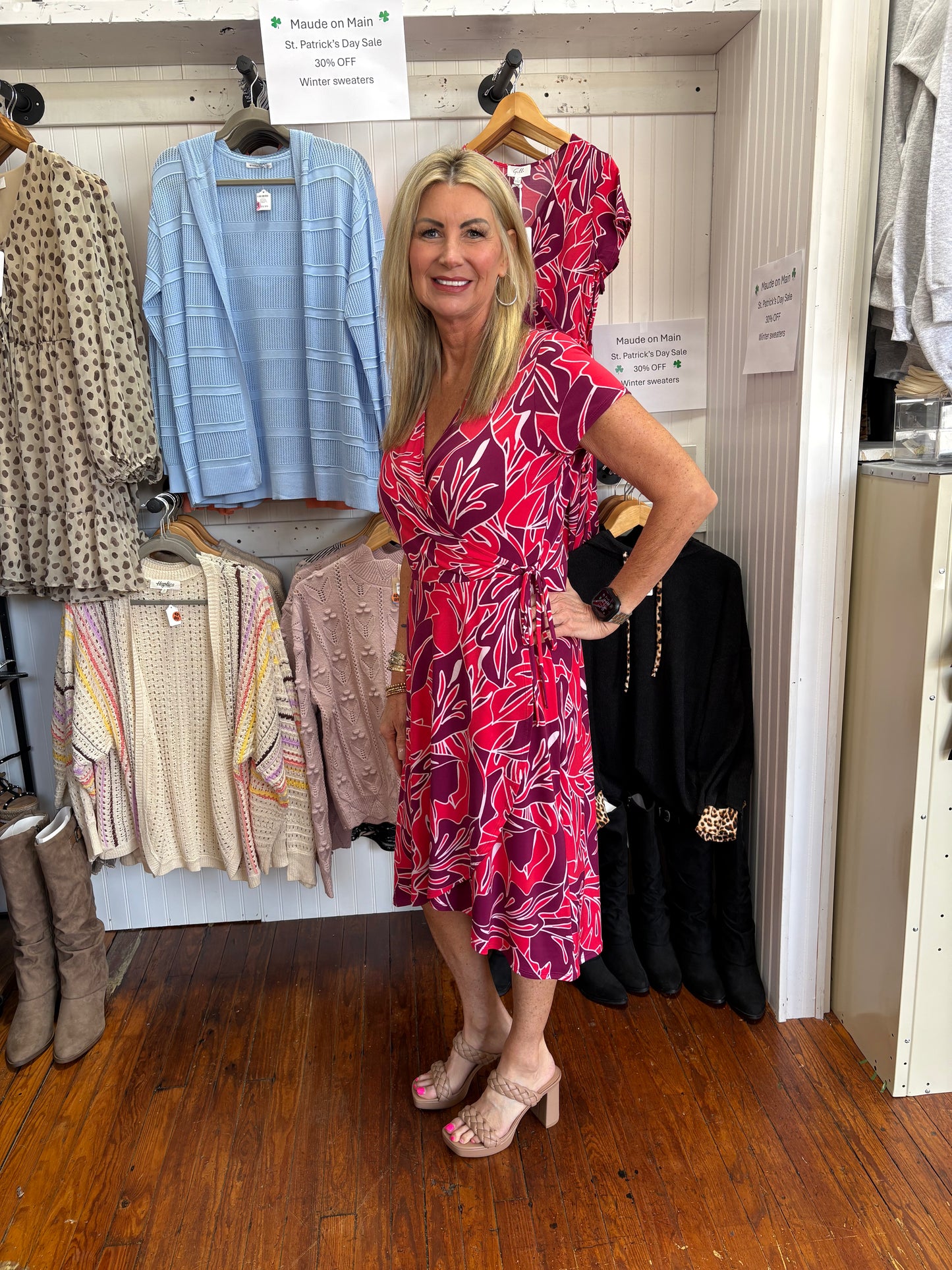 Gilli Plum Red Dress