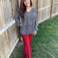 Time of Your Life Smocked V-neck Blouse